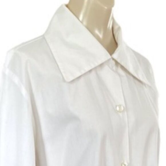 Printemps France Z Victory White Cotton Neapolitan Cuff Puritan Collar Blouse - Picture 5 of 16
